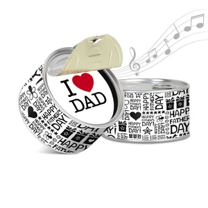 2026 Father Day Gift Custom Mini Music Box Magnetic Fridge Magnet 2-in-1 for Desktop Placement Low MOQ Bulk