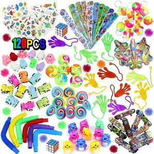 120pcs Mini Toys Assortment Kids Party Supplies Bulk Classroom Rewards Treasure Box Fillers Carnival Prizes Birthday Gift Bag