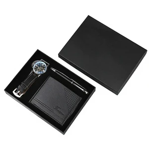 Cross-border Quartz Watch Signature Pen Welfare Wallet Birthday Father's Day Send Men's Business Suit Gift Box Set Zinc Alloy PU