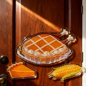 Cartoon Thanksgiving Food Refrigerator Magnets Eco-friendly Custom Logo Waterproof Acrylic UV Printing Thanksgiving Gifts Party