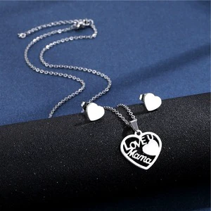 Mother Day Gifts Mama Letter Pendant Necklace Women Mom Mother's Day Clavicle Chain Choker Stainless Steel Jewelry Minimal Gift