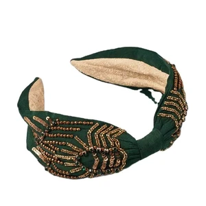 Luxury Handmade Beaded Hairband Stylish Women Hair Accessory for Special Occasions at Cheap Price