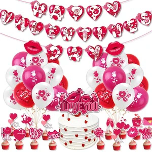 Hot Sale San Valentines 2024 Valentines Day Decoration Set for Saint Valentin Wedding Decor Party Supplies