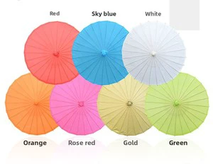 Solid-color Craft Paper Umbrellas For Wedding Stage Prop DIY Painting
