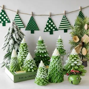 Hot Selling Christmas Tree Reindeer Dwarf Shaped Candles Festive Atmosphere Decor Holiday Gifts