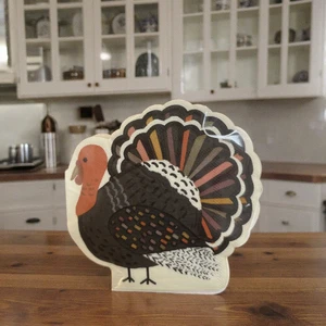 Thanksgiving Turkey Harvest Pumpkin Shaped Paper Napkins Offset/Letterpress Printed Modern Style for Party Tableware Decorations
