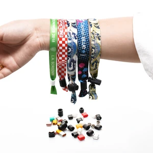 China Factory Custom Festival Fabric Woven One-Time Used Wristbands