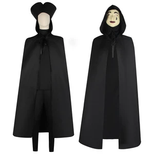 A Haunting In Venice Cosplay Costume Black Cape Hooded Halloween Party Costume Adult Size Xs S M L Xl Xxl Xxxl