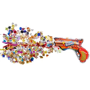 Birthday Fireworks Gun Automatic Inflatable Small Fireworks Spray Ribbon Handheld Party Supplies Children's Fireworks Strip