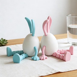 Hot Selling Easter Bunny Easter Egg 3D Printed Toy Creative Gift Bunny Egg Ornament