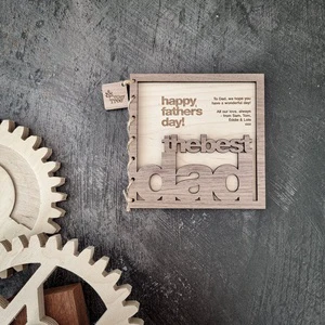 Unique Religious Wooden Card for Father's Day-Meaningful Gift for Loved Ones Wedding & Table Decoration