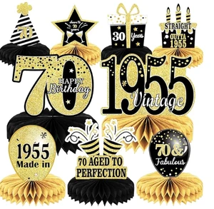 70th Birthday Supplies for Table Decorations Back in 1955 70th Birthday Decoration for Men and Woman 70 Years Birthday Party