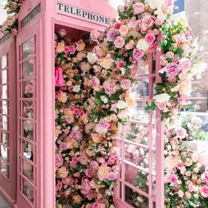 Spring Planting British Retro Wedding Decoration Iron Material Outdoor Classic Customizable London Telephone Booth