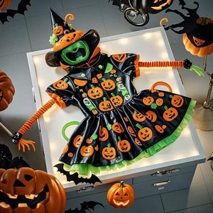 Funny Pumpkin Ghost Halloween Party Costume Kids Zombie Costume with LED for Adults Kids
