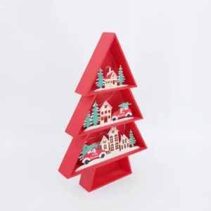 New Product Christmas Tree Shape Wooden Christmas Decoration
