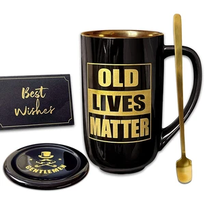 Dad Gifts Fathers Day Gift Ceramic Mug Porcelain Coffee Cup Custom for Father Day with Spoon and Gift Box