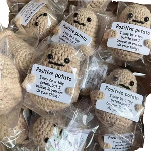 Toplin Wool Crochet Positive Potato Family Collection Handmade Knitted Dolls for Mother's Day