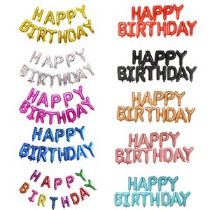 16 Inches Colorful Happy Birthday Banner Globos Kids Party Supply Set Ballons Party Decoration Birthday Balloons