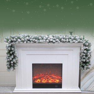 Christmas Tree Flocking Rattan 2.7 Meters Snowflake Wreath European Style Mall Hotel Window Scene Decoration