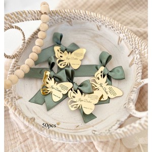 Butterfly Acrylic Jewelry Decoration Card Laser Engraving Wedding Favors DIY Accessories Customized Can Make Name Logo No