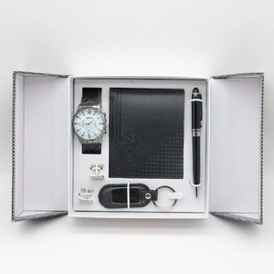 Holiday Items Innovative Products Gift Set for Men Luxury Quartz Watches Wallets Pure Leather Gifts Business Fathers Day Gifts