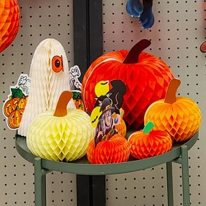 Halloween and Thanksgiving Tissue Paper Pumpkin Decoration 9