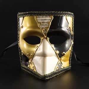 HLC ODM Unisex Harlequin Venice Mask Masquerade Ball Full Face Venette Mask Halloween Clombia Carnival Party Masks Manufacturer