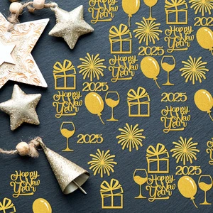 Customized for New 2025 New Year Fireworks Glitter Paper Throw Confetti Holiday Tabletop Party Supplies Brand Other