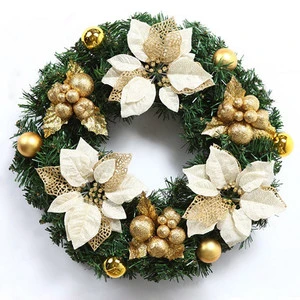 Manufacturer Wholesale Christmas Wreaths 30cm Chinese Product Decoration Christmas Wreath Decor