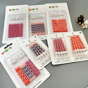 Children's Creative Color Cake Decoration Birthday Candle New Year Paraffin Wax Eco-Friendly Non-Toxic Pillar Shape