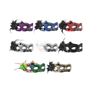 Fashionable PVC Couple Costume Accessory Set for Halloween Mardi Gras Carnival & Venice Makeup Ball Parties-Party Masks