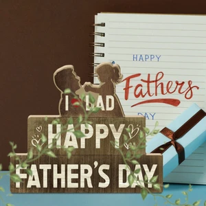 Custom Wooden Plaque Fathers Day Wooden Table Sign Gift Idea Wooden Tabletop Decoration