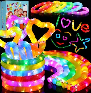 Glow Dark Plastic Bellows Glow Sticks Neon Party Supplies Halloween Christmas Stocking Stuffers Camping Essentials