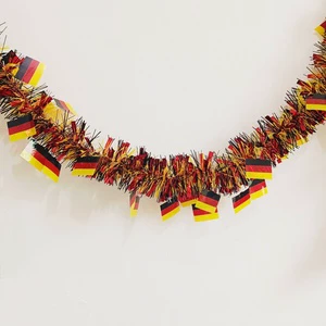 German Flag Plastic Ribbon Garland Decorations Geometry Shape National Day Party Supplies Colorful Festive Atmosphere Factory