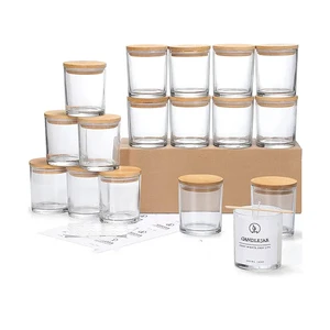 Candles Glass Luxury Large 10oz 12 Oz Custom Christmas Empty Unique Candle Jars Glass With Lid