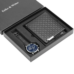 Hot-selling Men's Gift Set Includes a Watch and a Wallet Ideal for Father's Day and Valentine's Day Gifts Supports Custom logo