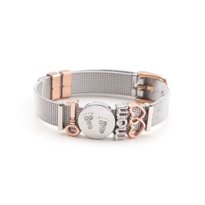 Mother's Day Gift Set Women Stainless Steel Slide Mom Charm Bracelet