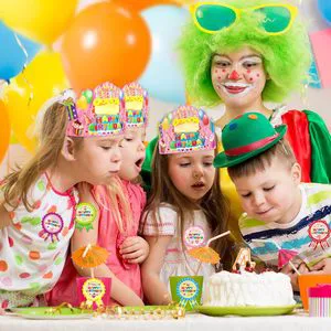Kids Birthday Crowns for Classroom Adjustable Cute Happy Birthday Hats Colorful Paper Birthday Crown for Kids