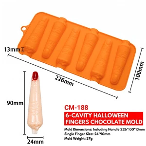 Silicone Halloween Cube Tray Pumpkin Ghost Bat Skull Shape Food Grade DIY Baking Tray Chocolate Candy Jelly Gear