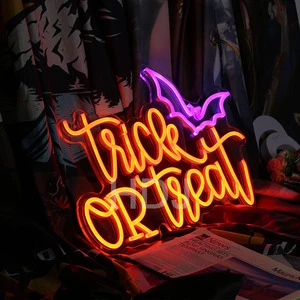 Custom Halloween LED Neon Sign Spooky Horror Letter Signage Waterproof Outdoor Holiday Prty Wall Decor Wholesale Merchant Export