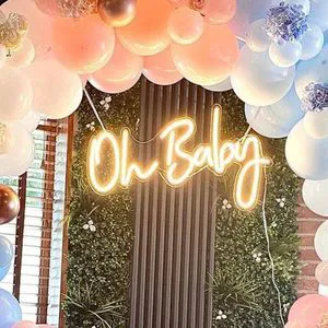 Acrylic Neon Lights Oh Baby Party Supplies Wedding Home Decor Customized Letter LED Advertising Business Party Custom Neon Sign