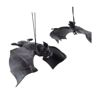 SC ECOMMERCE Halloween Holiday Supplies Set 4 Durable Rubber Bats (Two Variants Inside) Festive Decorations Your Spooky Made