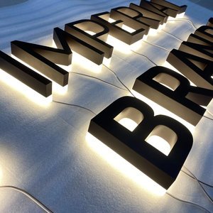 Custom 3D Enseigne Lumineuse LED Commercial Outdoor Illuminated Letters With Stainless Steel/Acrylic RGB/Static Color Options