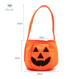 2024 Halloween Party Decoration Sets Children's Gift Carrying Pumpkin Bag with Witch Ghost Atmosphere Props