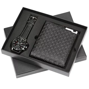 Men's Gift Set Exquisite Packaging Watch Wallet Set Creative Combination WATCH Wallets Father'Day Gift