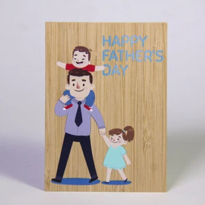 Happy Father's Day Greeting Card Bamboo Crafts Product
