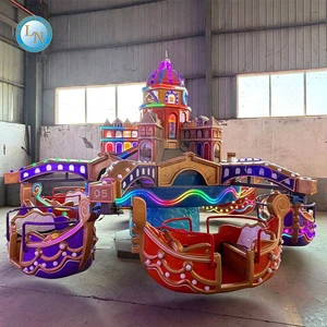 Custom Pattern Venice Gondola Rotary Swing Ride Beautiful Venetian Castle Shape Indoor Amusement Equipment for Mall Carnival
