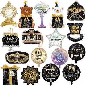 New Year Foil Balloon New Year Home Decoration Balloon Party Balloons Scene Decoration Supplies Decoration Toys