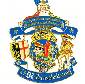 Custom Germany Activity Carnival Festival Medal 2D Relief Traditional Folk Character Commemorative Festival Award Medallion