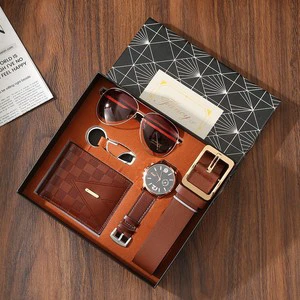 Factory Direct Father's Day Birthday Anniversary Christmas Groomsmen Men's Luxury Gift Set Watch Belt Wallet Sunglasses Gift Set